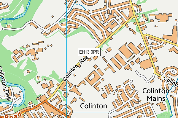 EH13 0PR map - OS VectorMap District (Ordnance Survey)