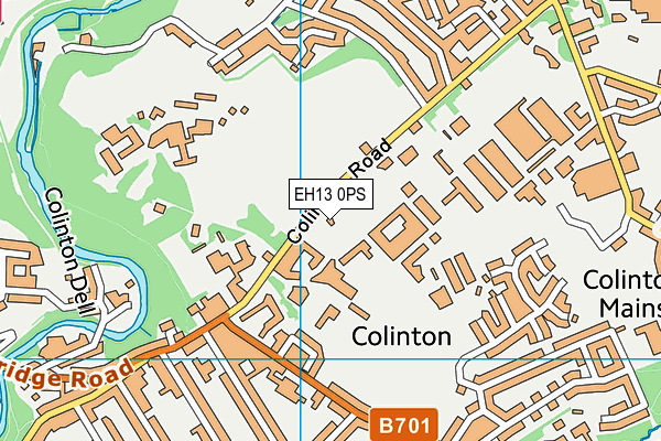 EH13 0PS map - OS VectorMap District (Ordnance Survey)