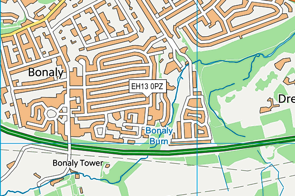 EH13 0PZ map - OS VectorMap District (Ordnance Survey)