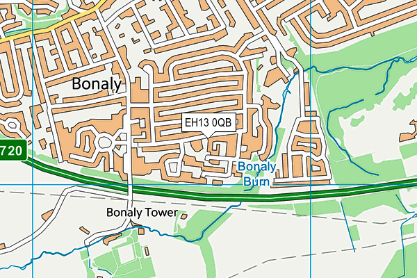 EH13 0QB map - OS VectorMap District (Ordnance Survey)