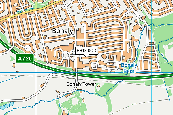 EH13 0QD map - OS VectorMap District (Ordnance Survey)