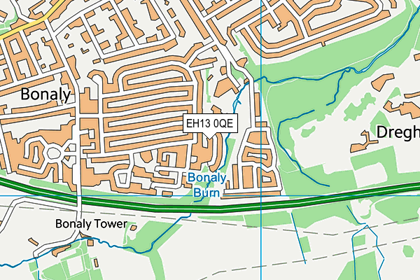 EH13 0QE map - OS VectorMap District (Ordnance Survey)