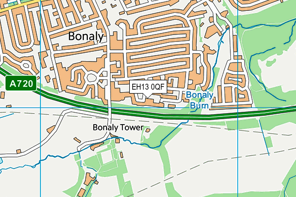 EH13 0QF map - OS VectorMap District (Ordnance Survey)