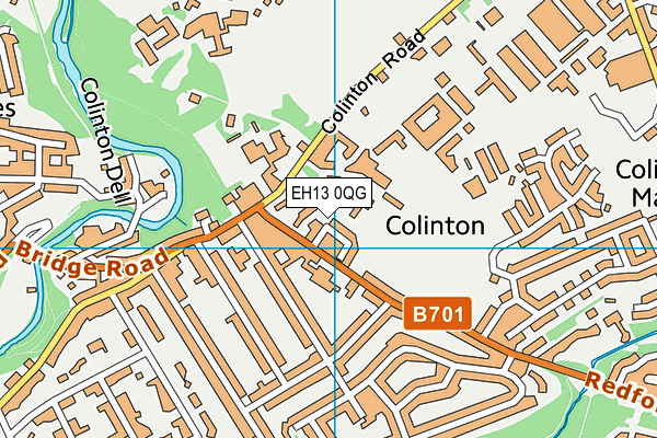 EH13 0QG map - OS VectorMap District (Ordnance Survey)