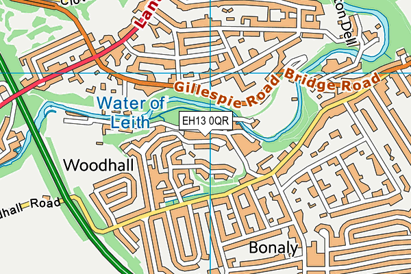 EH13 0QR map - OS VectorMap District (Ordnance Survey)