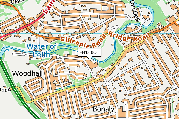 EH13 0QT map - OS VectorMap District (Ordnance Survey)