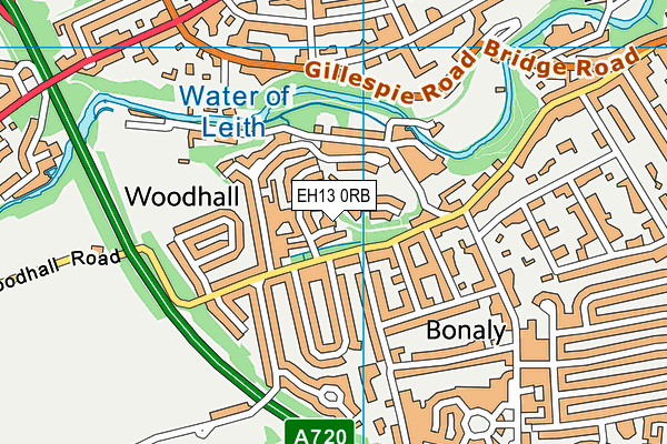 EH13 0RB map - OS VectorMap District (Ordnance Survey)