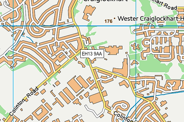 EH13 9AA map - OS VectorMap District (Ordnance Survey)