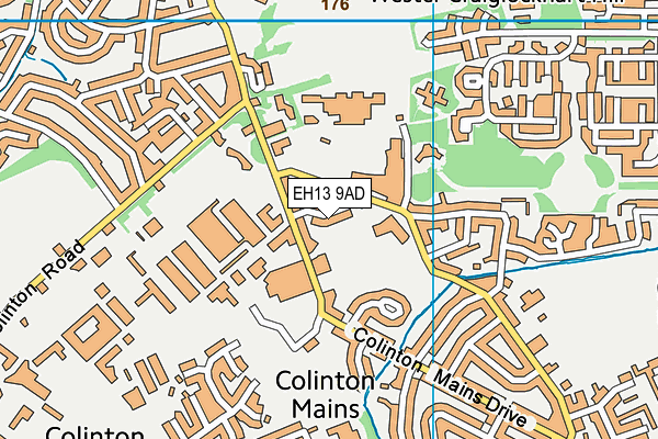 EH13 9AD map - OS VectorMap District (Ordnance Survey)