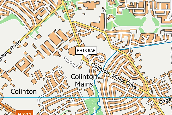 EH13 9AF map - OS VectorMap District (Ordnance Survey)