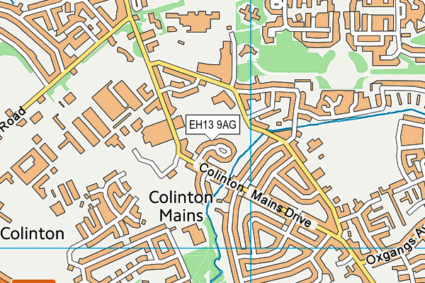 EH13 9AG map - OS VectorMap District (Ordnance Survey)