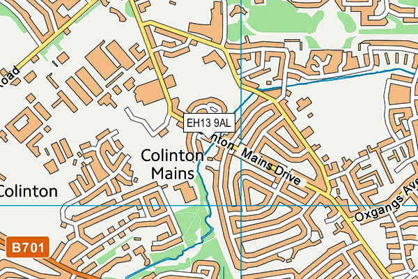 EH13 9AL map - OS VectorMap District (Ordnance Survey)