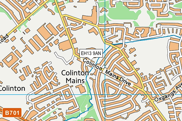 EH13 9AN map - OS VectorMap District (Ordnance Survey)