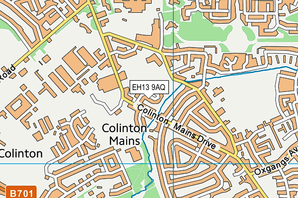 EH13 9AQ map - OS VectorMap District (Ordnance Survey)