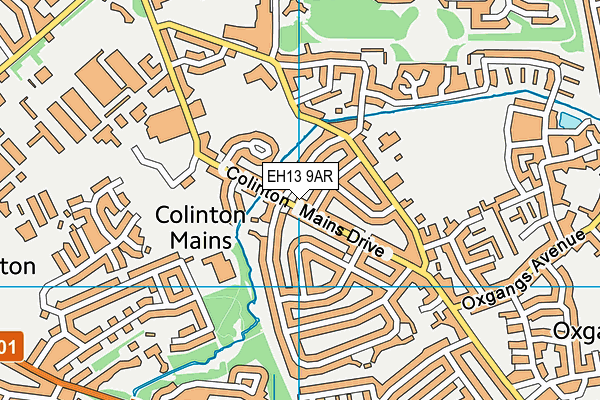 EH13 9AR map - OS VectorMap District (Ordnance Survey)