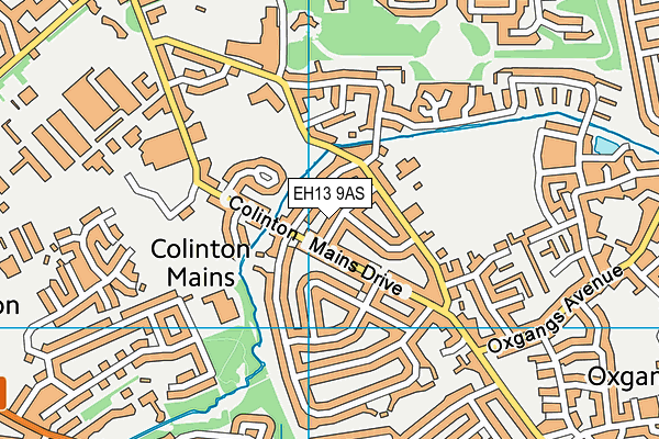 EH13 9AS map - OS VectorMap District (Ordnance Survey)