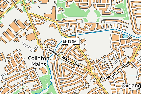 EH13 9AT map - OS VectorMap District (Ordnance Survey)