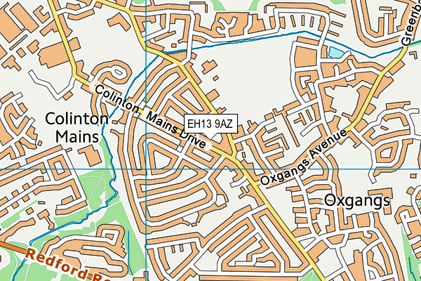 EH13 9AZ map - OS VectorMap District (Ordnance Survey)