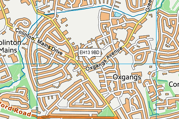 EH13 9BD map - OS VectorMap District (Ordnance Survey)