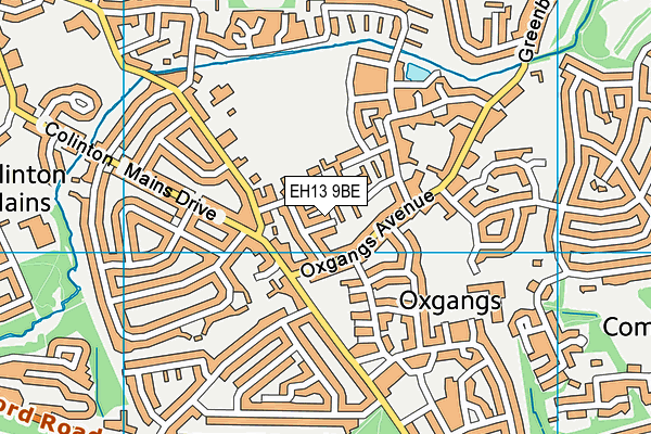 EH13 9BE map - OS VectorMap District (Ordnance Survey)