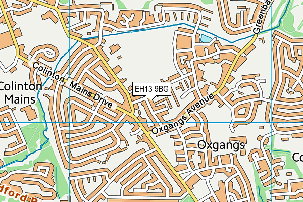 EH13 9BG map - OS VectorMap District (Ordnance Survey)