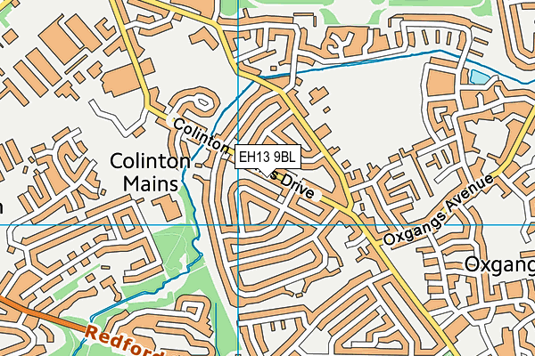 EH13 9BL map - OS VectorMap District (Ordnance Survey)