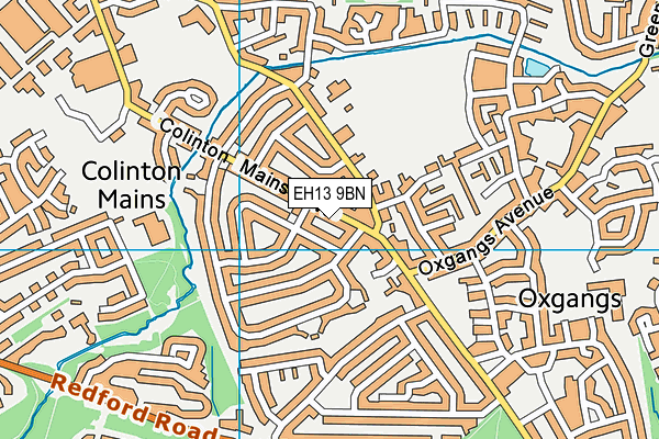 EH13 9BN map - OS VectorMap District (Ordnance Survey)