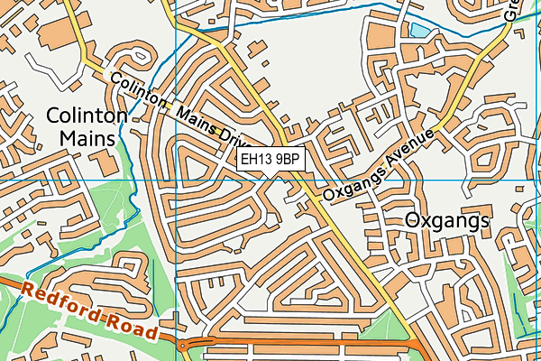 EH13 9BP map - OS VectorMap District (Ordnance Survey)