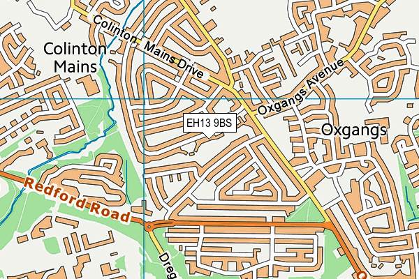EH13 9BS map - OS VectorMap District (Ordnance Survey)