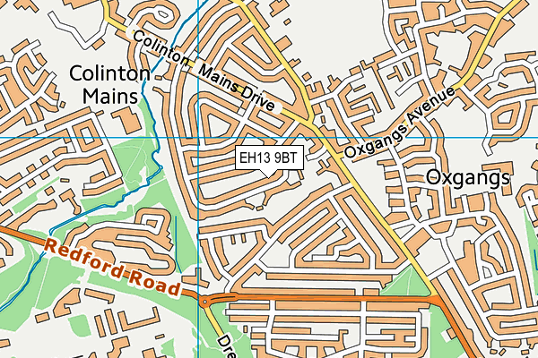 EH13 9BT map - OS VectorMap District (Ordnance Survey)