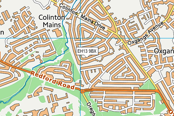 EH13 9BX map - OS VectorMap District (Ordnance Survey)