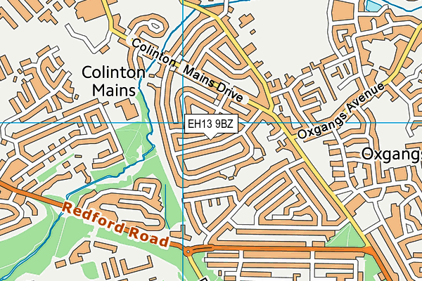 EH13 9BZ map - OS VectorMap District (Ordnance Survey)