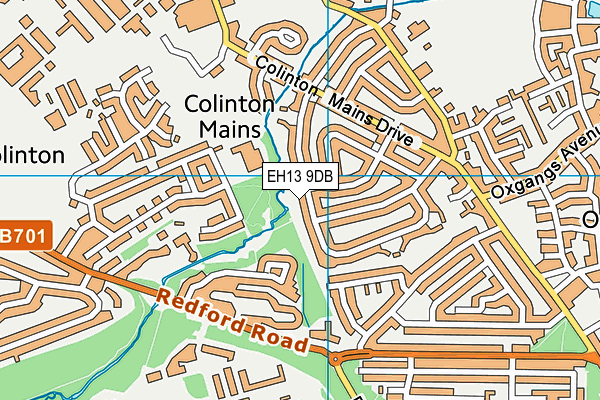 EH13 9DB map - OS VectorMap District (Ordnance Survey)