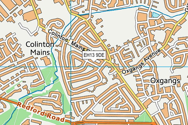 EH13 9DE map - OS VectorMap District (Ordnance Survey)