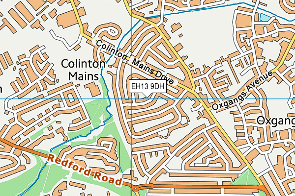 EH13 9DH map - OS VectorMap District (Ordnance Survey)