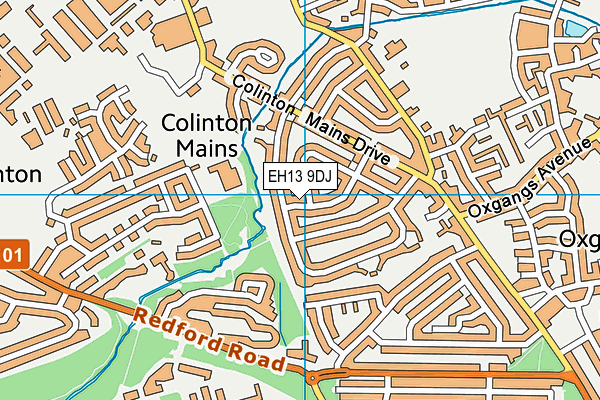 EH13 9DJ map - OS VectorMap District (Ordnance Survey)