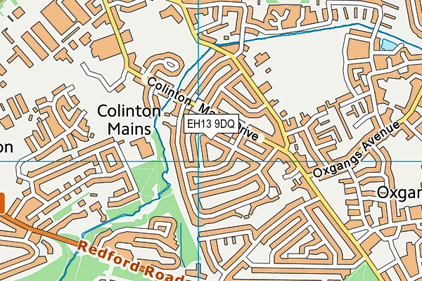 EH13 9DQ map - OS VectorMap District (Ordnance Survey)