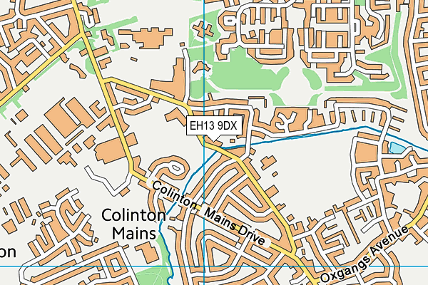 EH13 9DX map - OS VectorMap District (Ordnance Survey)