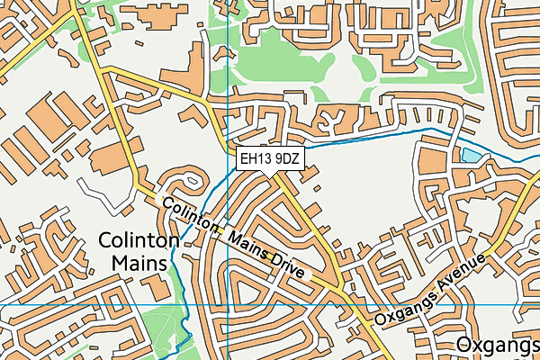 EH13 9DZ map - OS VectorMap District (Ordnance Survey)