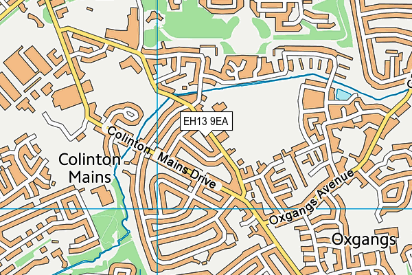 EH13 9EA map - OS VectorMap District (Ordnance Survey)