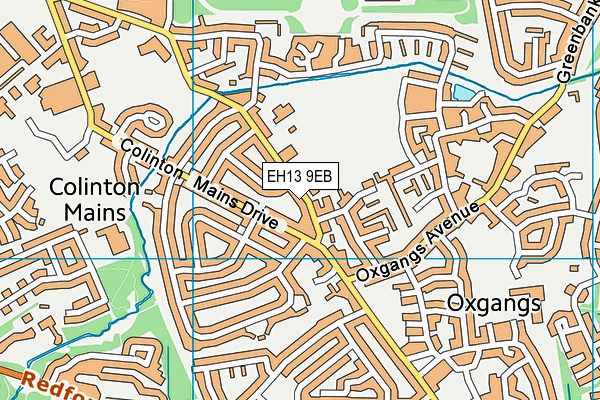 EH13 9EB map - OS VectorMap District (Ordnance Survey)