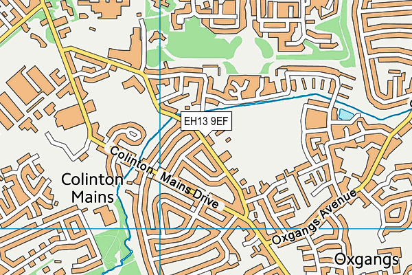 EH13 9EF map - OS VectorMap District (Ordnance Survey)