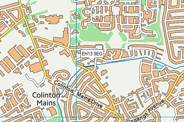 EH13 9EG map - OS VectorMap District (Ordnance Survey)