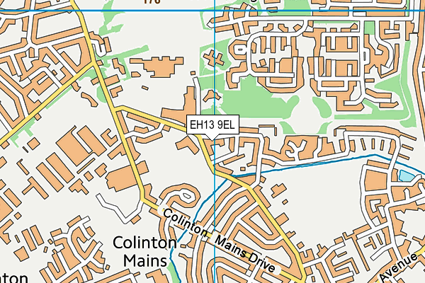 EH13 9EL map - OS VectorMap District (Ordnance Survey)