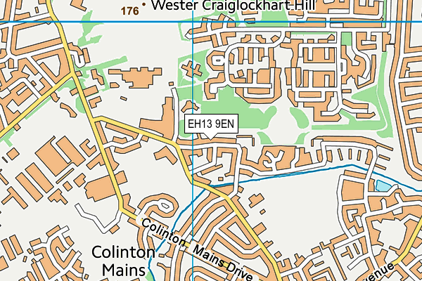 EH13 9EN map - OS VectorMap District (Ordnance Survey)