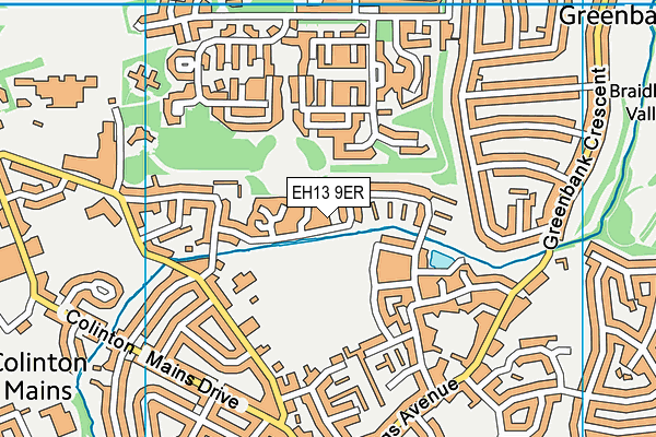 EH13 9ER map - OS VectorMap District (Ordnance Survey)