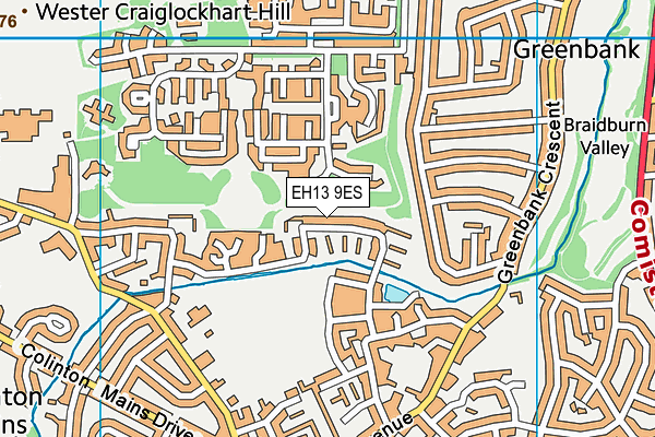 EH13 9ES map - OS VectorMap District (Ordnance Survey)