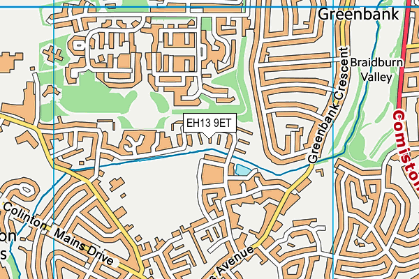 EH13 9ET map - OS VectorMap District (Ordnance Survey)