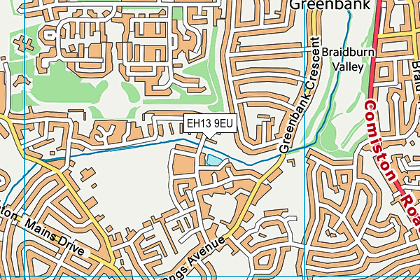 EH13 9EU map - OS VectorMap District (Ordnance Survey)