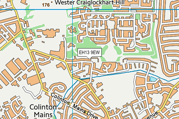 EH13 9EW map - OS VectorMap District (Ordnance Survey)